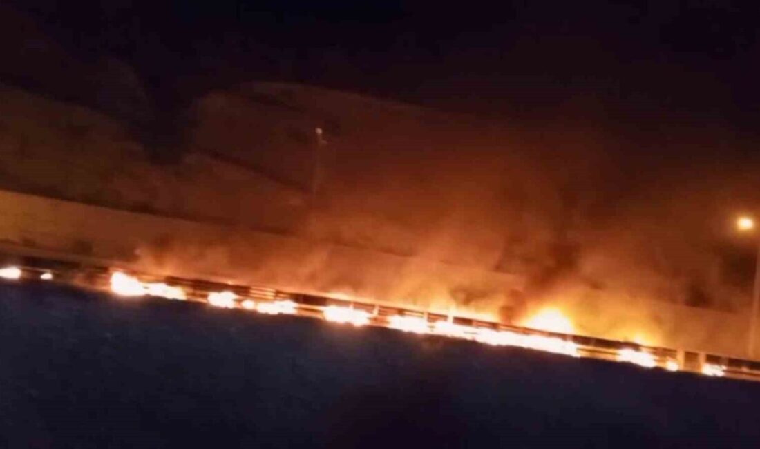 Samsun’da seyir halindeyken yanmaya başlayan tiner, boya ve madeni yağ