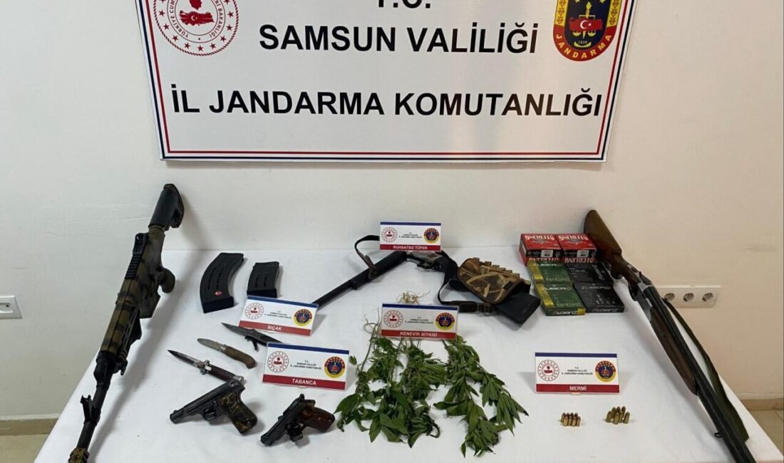 Samsun’da jandarma tarafından düzenlenen silah operasyonunda 5 kişi yakalandı. Edinilen