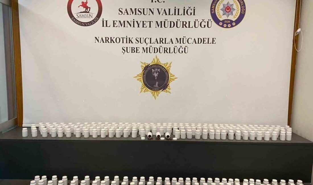 Samsun’da polis tarafından şüphe üzerine bir araçta yapılan aramada, 16