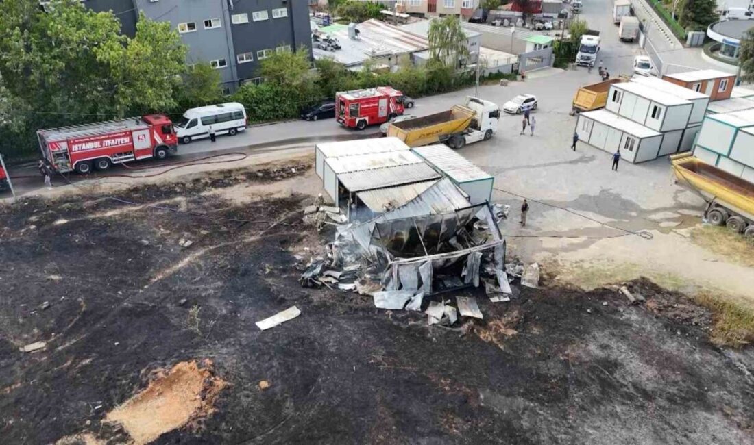 İstanbul Sancaktepe’de otluk alanda çıkan yangın, inşaat sahasına sıçradı. Sancaktepe’de