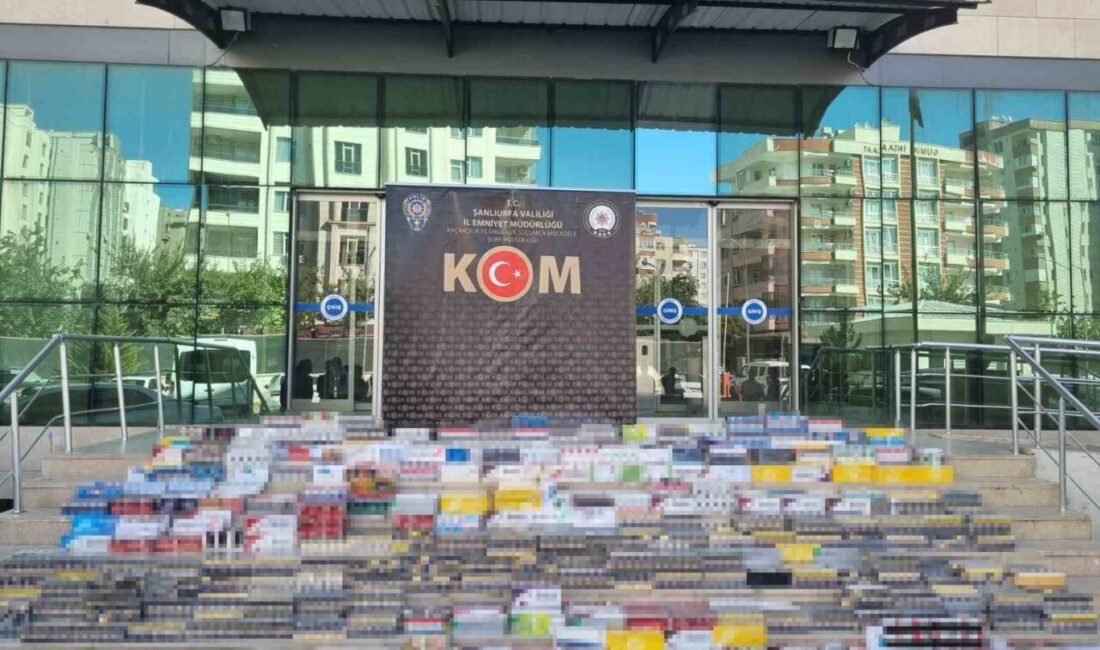 Şanlıurfa’da gerçekleştirilen operasyonda 55 bin 180 paket gümrük kaçağı sigara