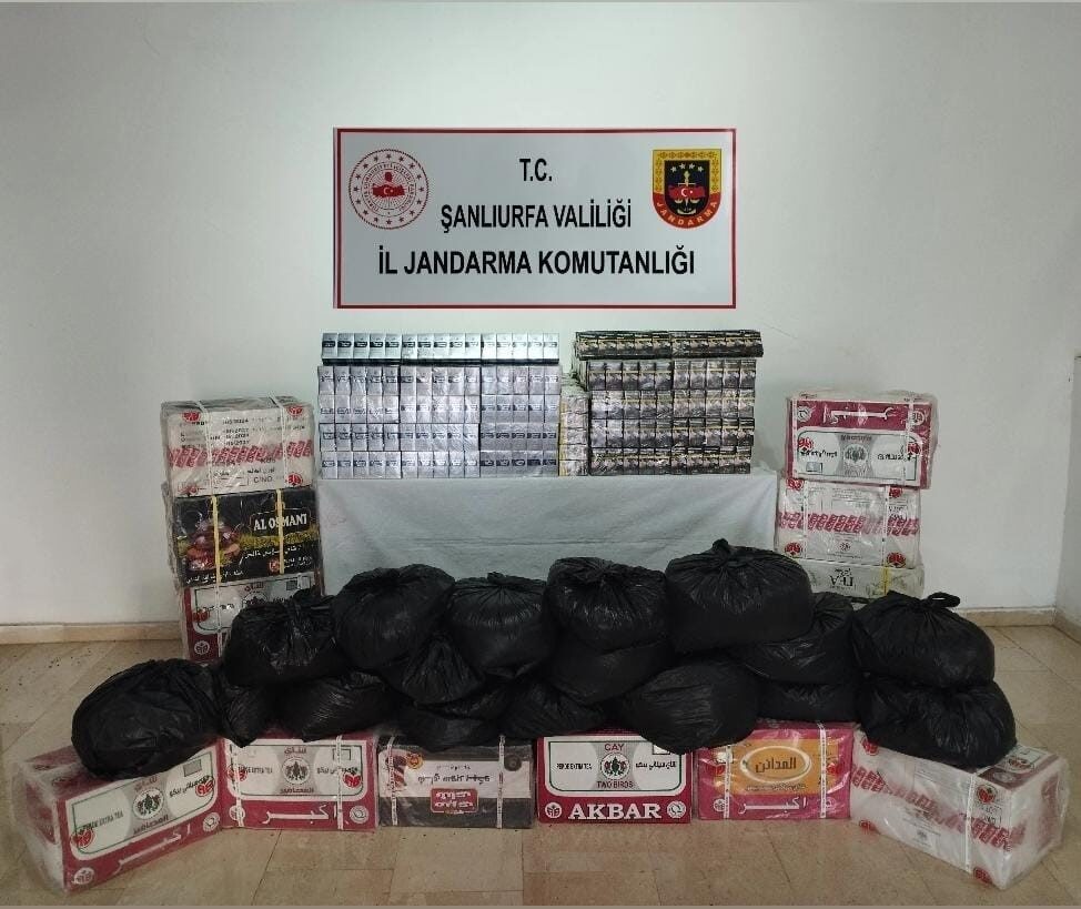 Şanlıurfa’da jandarma tarafından gerçekleştirilen yol uygulamasında 2 bin 470 paket