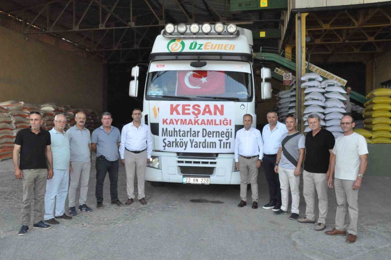 Tekirdağ’ın Şarköy ilçesinde meydana gelen yangında zarar gören üreticilere destek