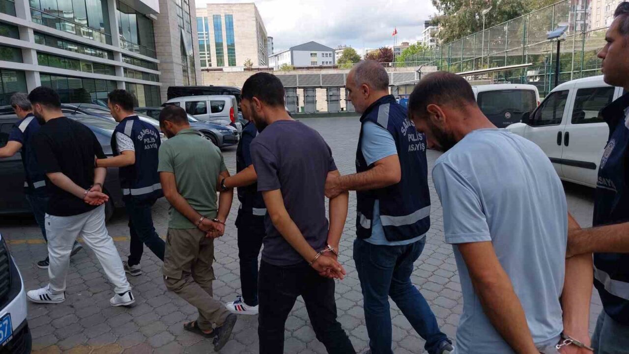 Samsun merkezli 5 ilde düzenlenen dolandırıcılık operasyonunda gözaltına alınarak adliyeye