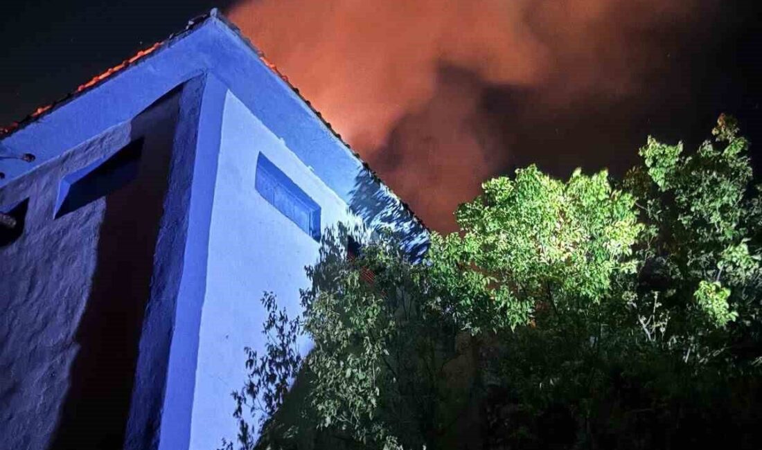 Siirt’in Kurtalan ilçesinde yerleşim yerine yakın trafoda çıkan yangın, köyde