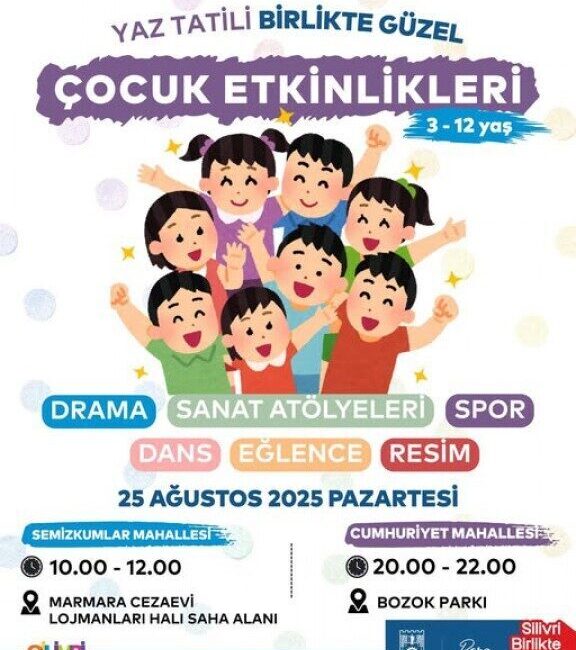 Silivri Belediyesi, çocukların yaz tatilini verimli geçirebilmeleri adına etkinlikler düzenlemeye