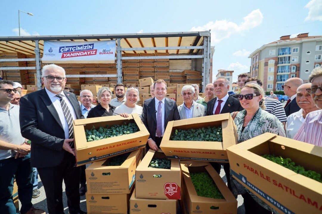 Silivri’de Yeni Mahalle pazar ve etkinlik alanında Kışlık Sebze Fidesi