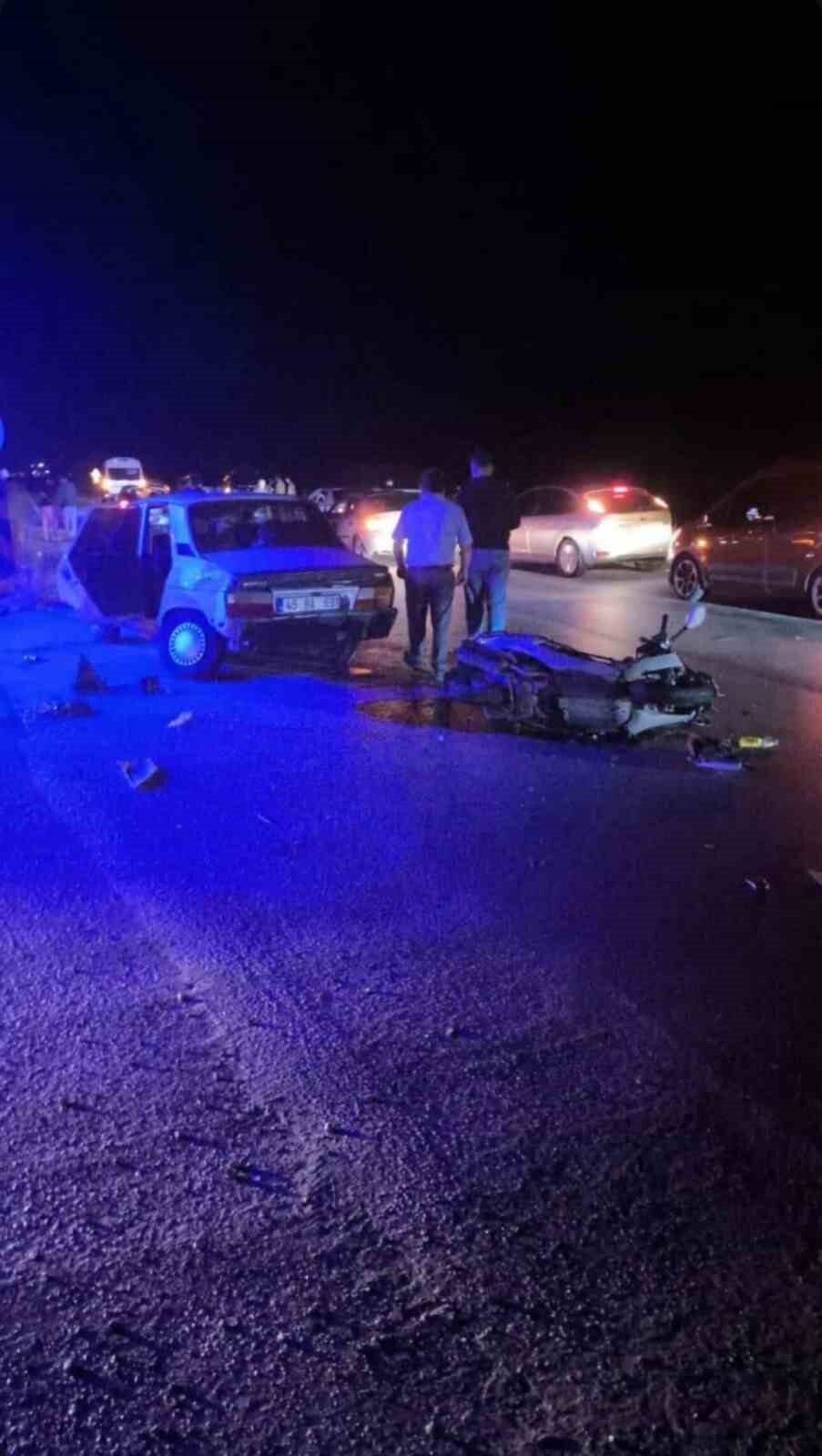 Balıkesir’in Sındırgı ilçesinde otomobil ile motosikletin karıştığı kazada 1 kişi