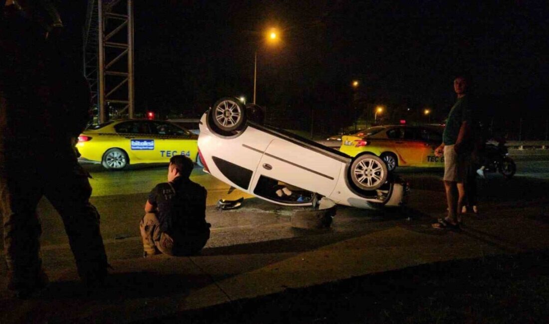 Şişli’de sürücüsünün alkollü olduğu iddia edilen araca arkadan başka bir