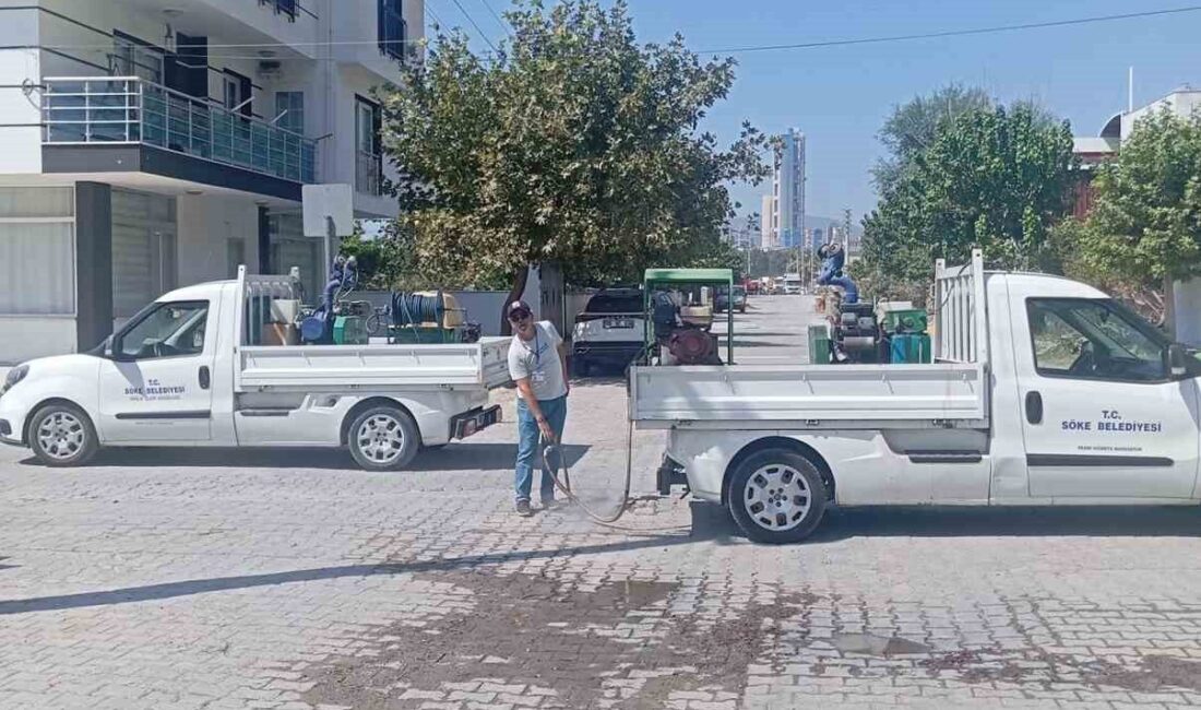 Söke Belediyesi, halk sağlığını korumaya yönelik ilaçlama çalışmalarını ilçe genelinde