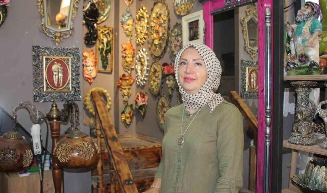 Samsun’un İlkadım ilçesinde kadın girişimci Melahat Türkkan Apaydın, el emeği