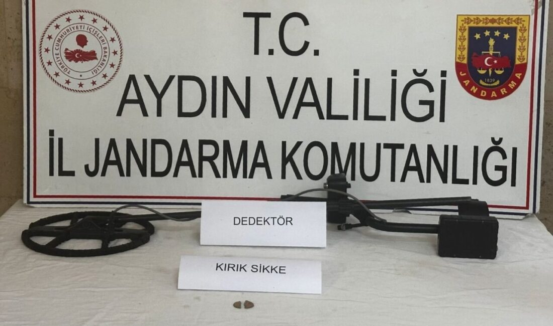 Aydın’ın Germencik ilçesinde kaçak kazı yaptığı tespit edilen 5 şüpheli