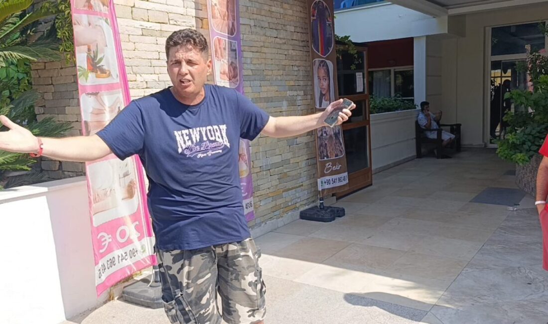 Antalya’da bir otelin çalışanları ücretlerini alamadıkları gerekçesi ile iş bırakırken,