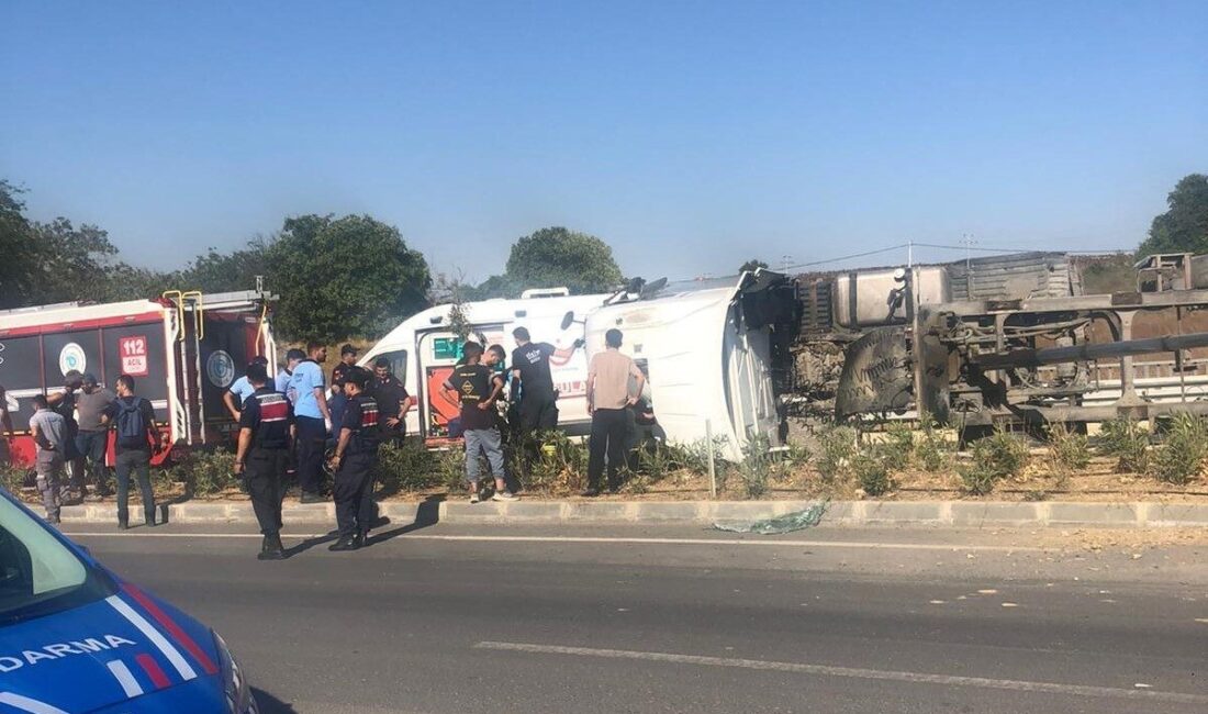 Tekirdağ’ın Süleymanpaşa ilçesinde kamyonun kontrolden çıkarak kaza yapması sonucu sürücü