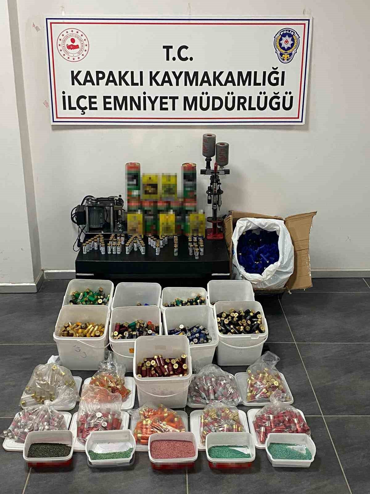 Kapaklı ilçesinde sosyal medya üzerinden barut ve av fişeği satışı