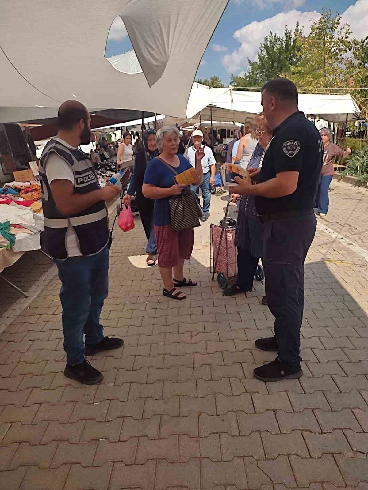 Tekirdağ’ın Muratlı ilçesinde Emniyet Müdürlüğü ve zabıta ekipleri, vatandaşları telefon