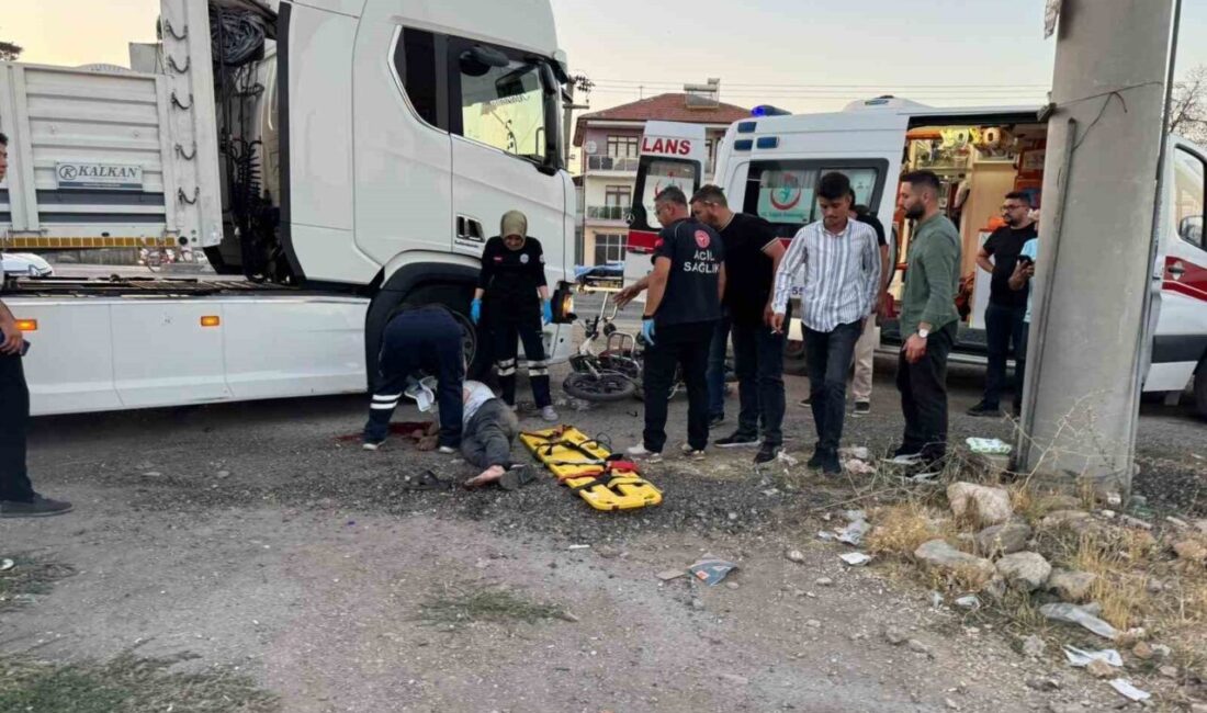 Konya’nın Ereğli ilçesinde tır ile motosikletin çarpışması sonucu motosiklet sürücüsü