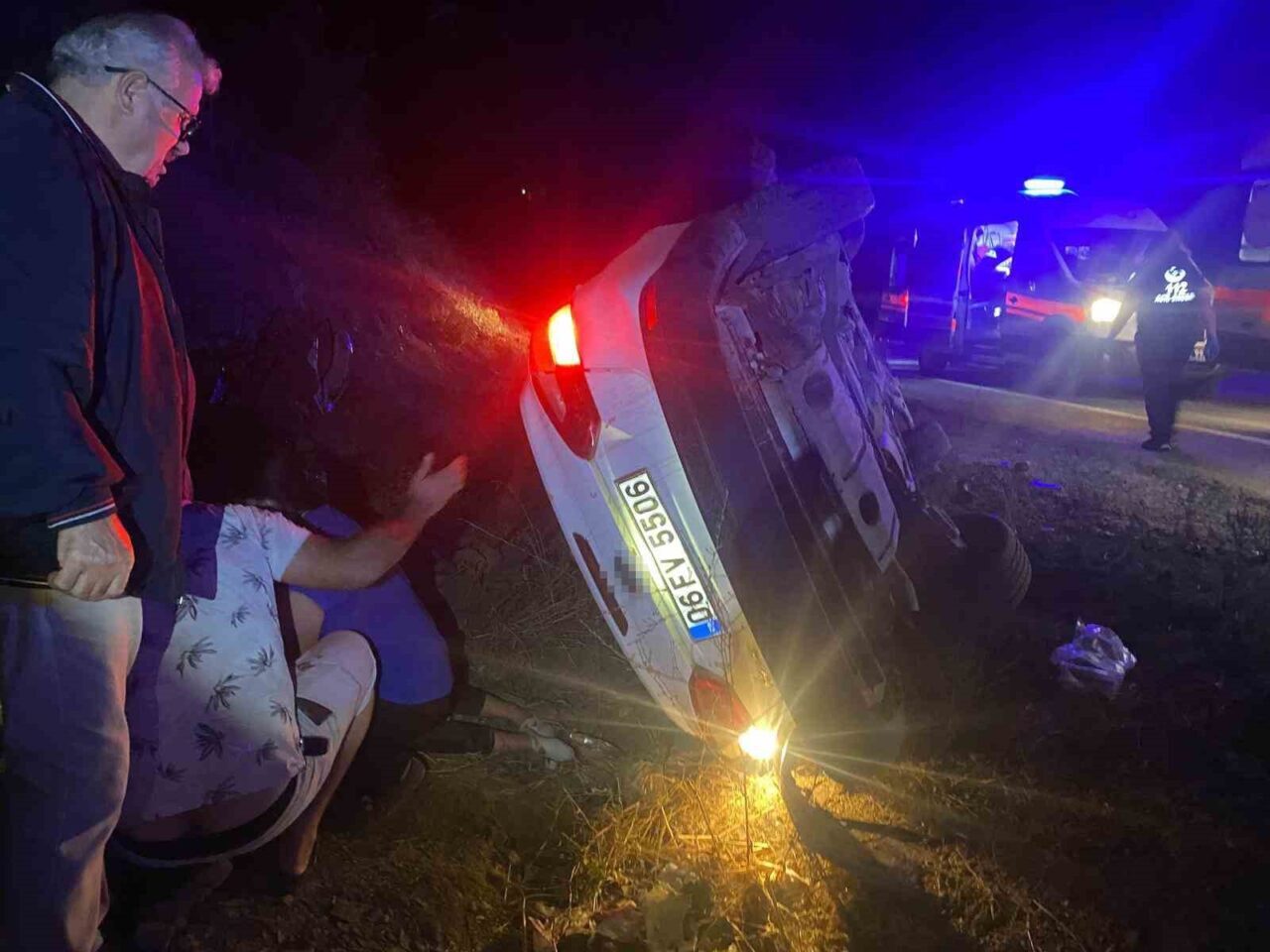 Çorum’un Alaca ilçesinde kazada ağır yaralanan otomobil sürücüsü, hastanede yapılan