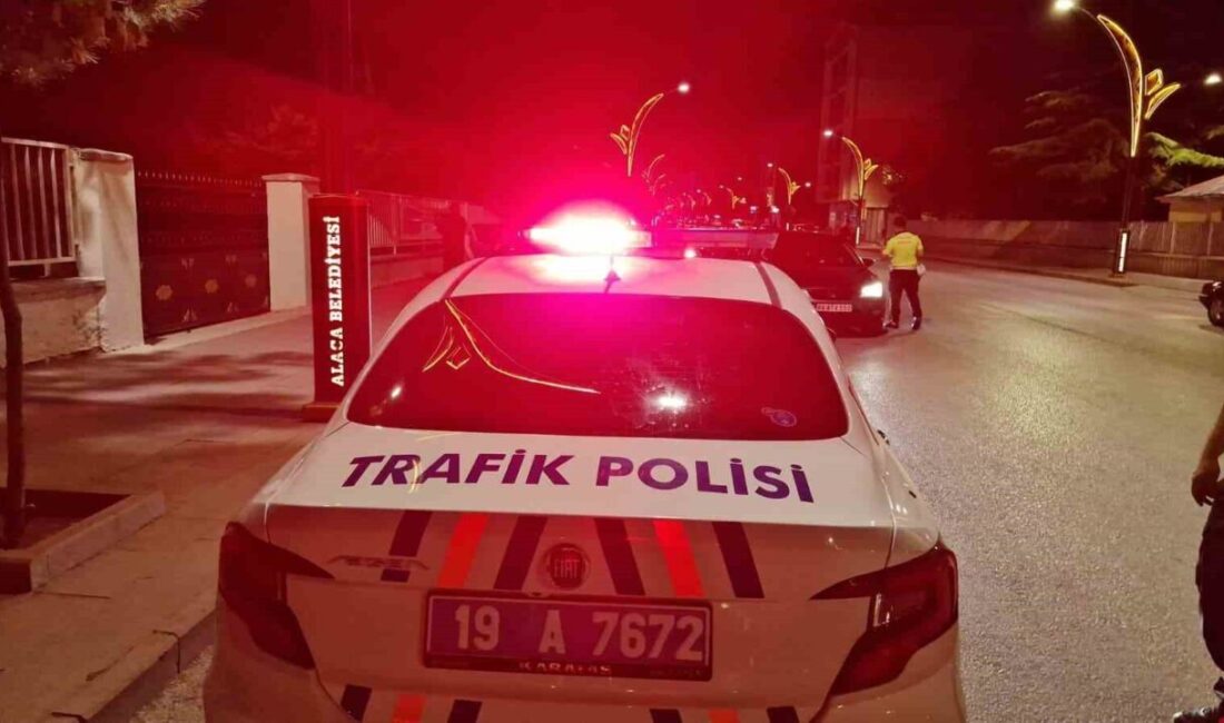 Çorum’un Alaca ilçesinde yapılan “Huzur” uygulamasında, kural ihlali yaptığı tespit