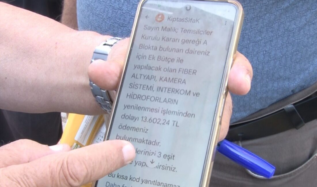 Tuzla Kiptaş Hilal Konutları’nda site yönetimi tarafından 640 kat malikinden,