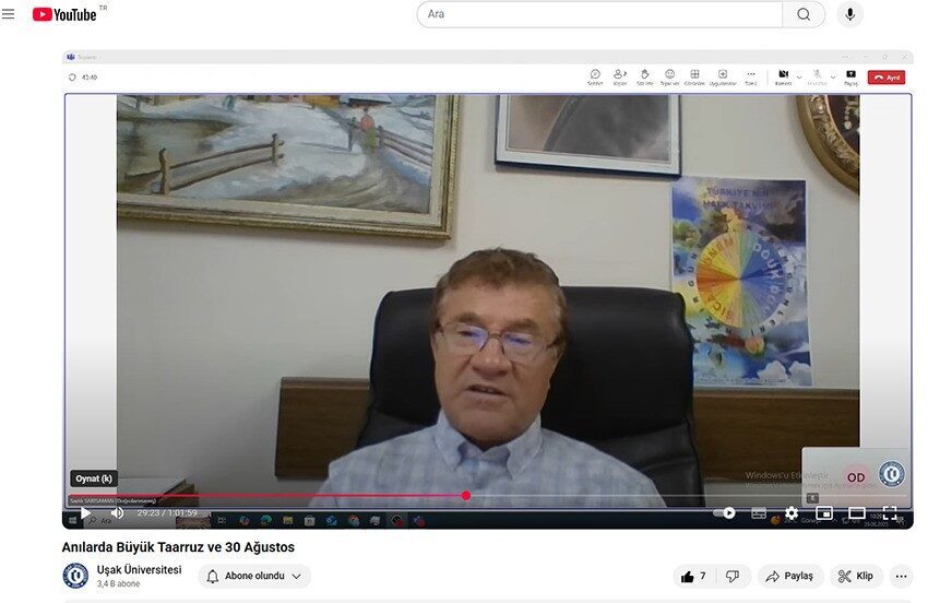 Uşak Üniversitesi tarafından 30 Ağustos Zafer Bayramı dolayısıyla “Anılarda Büyük