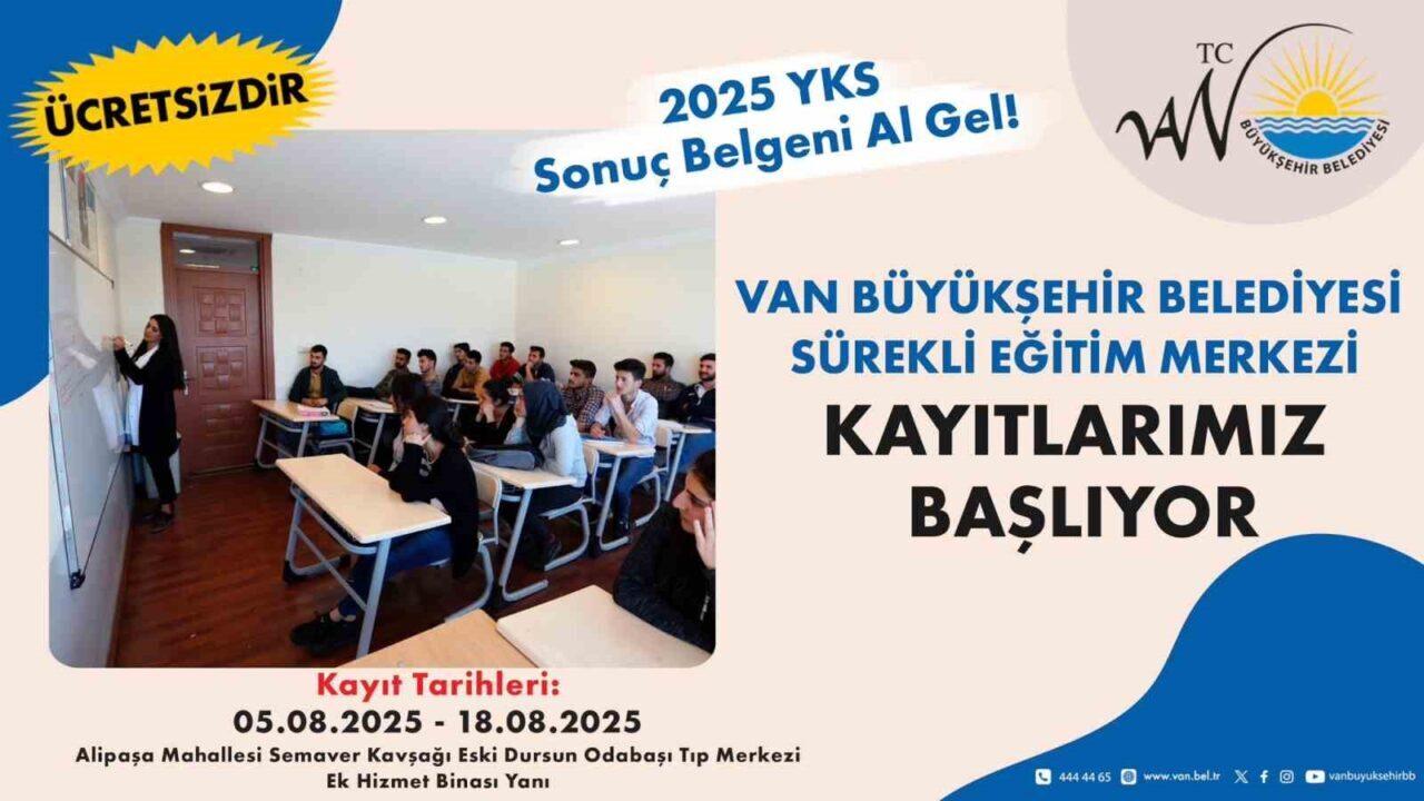 Van Büyükşehir Belediyesi Sürekli Eğitim Merkezi’nin yeni eğitim sezonu kayıtları