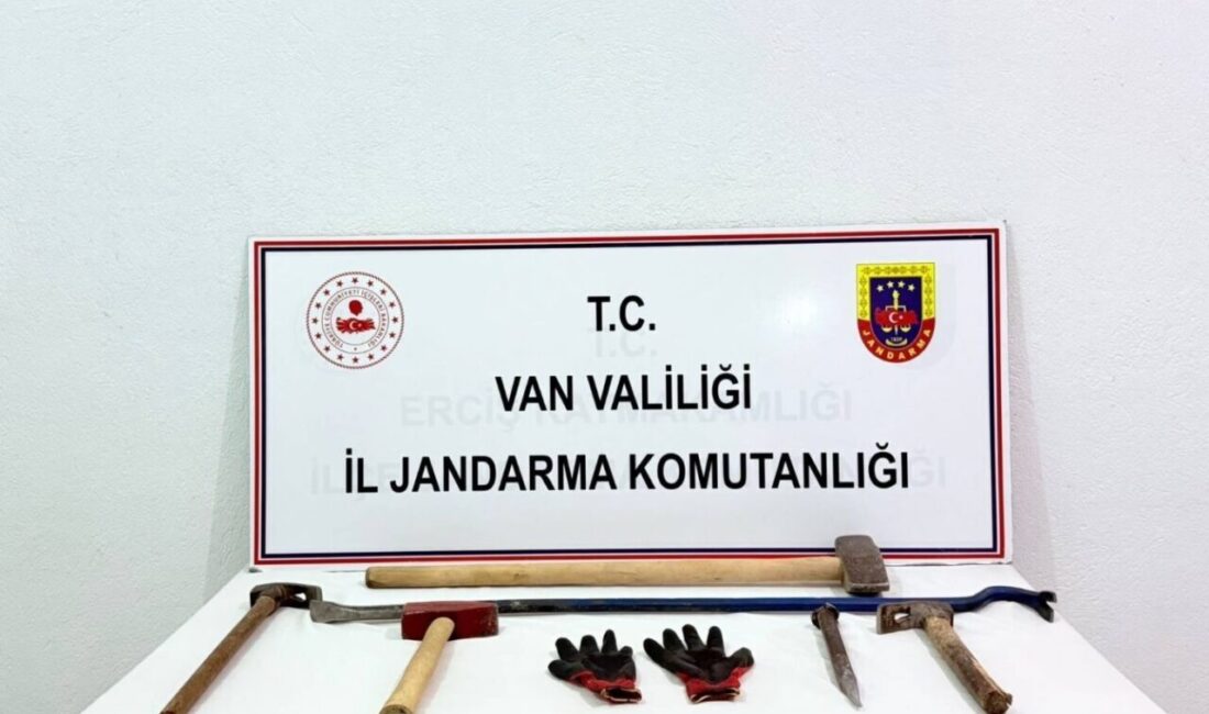 Van’da jandarma ekipleri tarafından yapılan çalışmalarda kaçak kazı yaptığı tespit