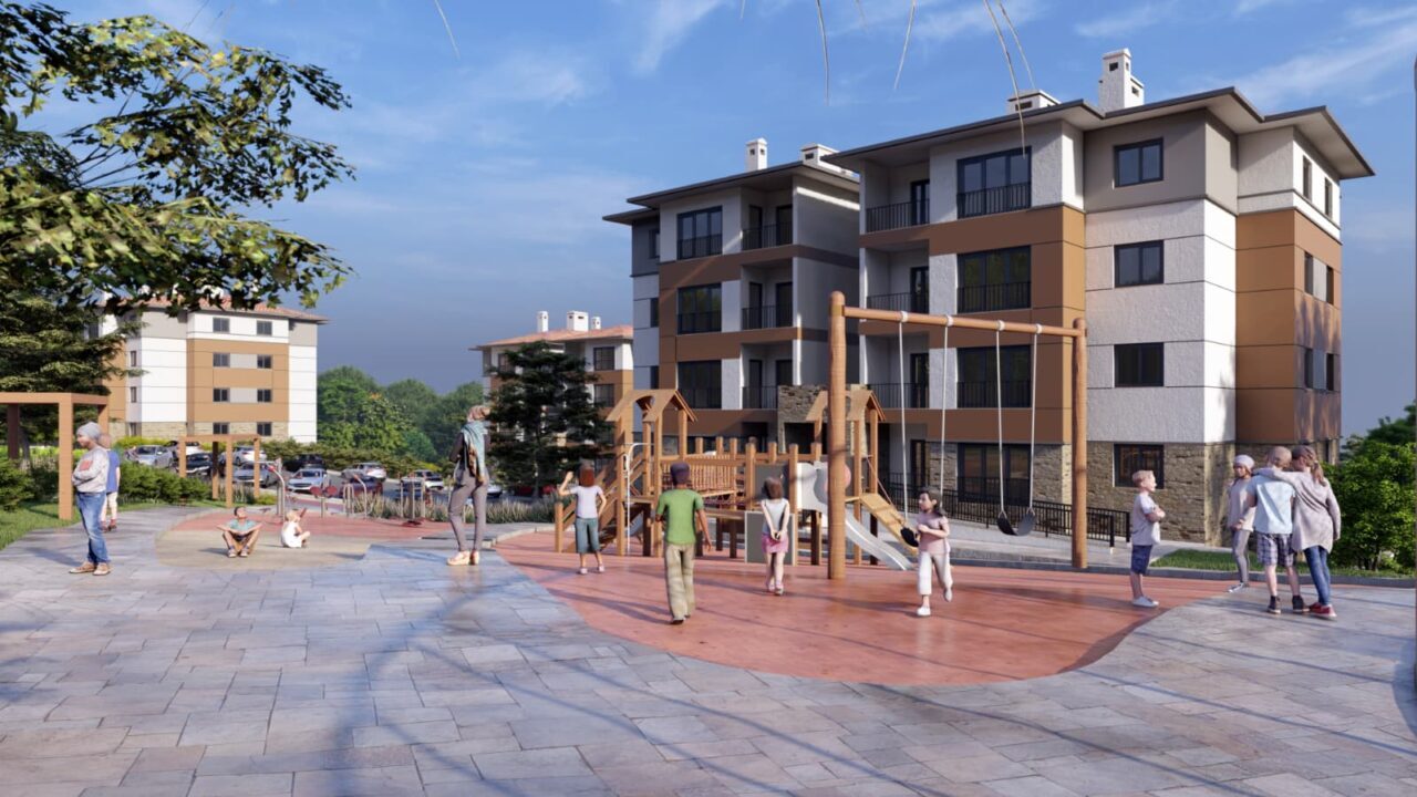 Yahyalı’da yapımı devam eden 7 blok ve 115 dairelik yeni