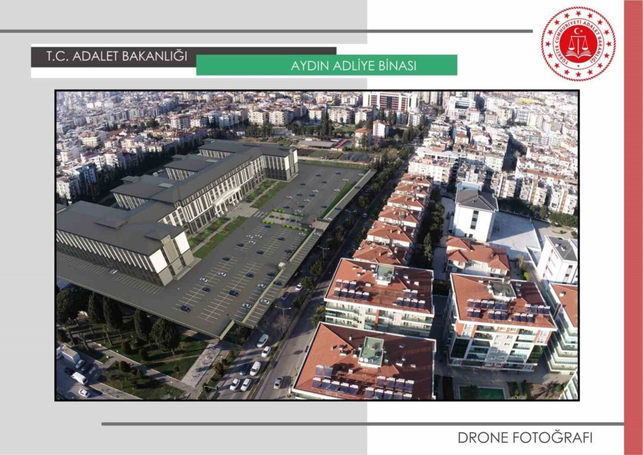 Aydın’da uzun süredir beklenen yeni adliye binası için hazırlanan inşaat