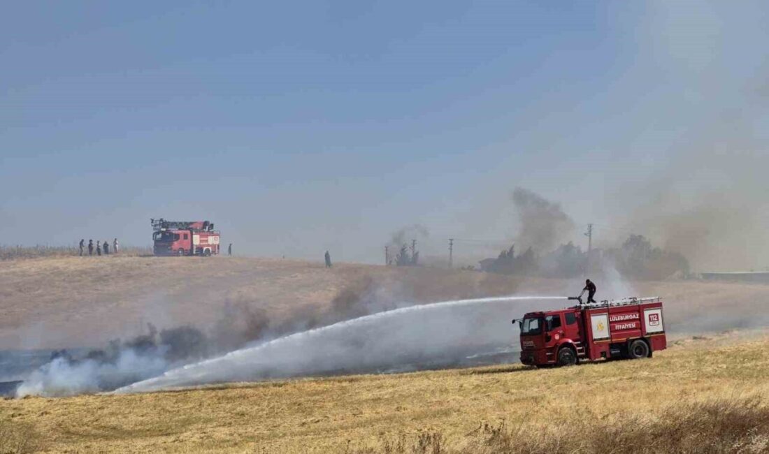 Kırklareli’nin Lüleburgaz ilçesinde çıkan anız yangını söndürüldü. Yangın, Lüleburgaz ilçesine