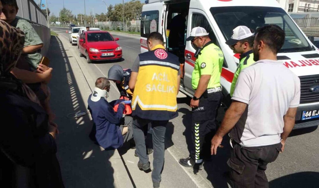 Malatya’da yaya geçidini karıştırarak alt geçitte, yolun karşısına geçmeye çalışan
