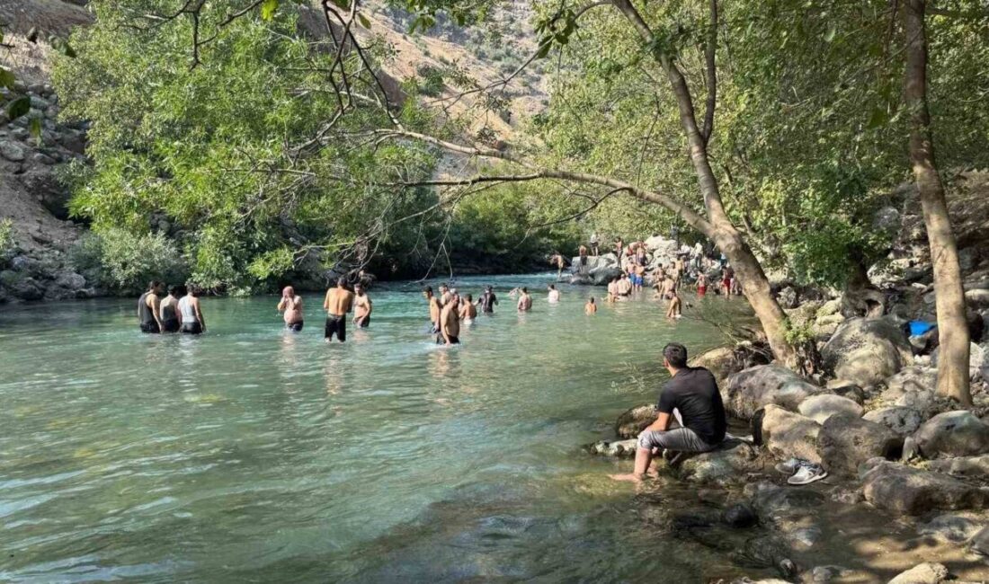 HAKKARİ (İHA) – Hakkari’nin Yüksekova ilçesinde hava sıcaklığının artmasıyla serinlemek