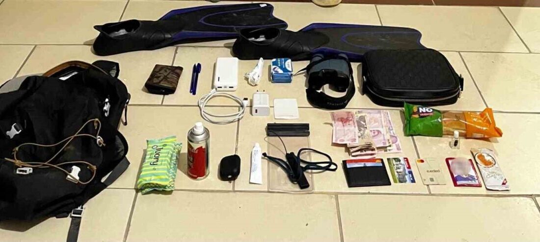 Aydın’ın Kuşadası ilçesinde bulunan Milli Park’tan yüzerek Yunanistan’ın Sisam Adası’na