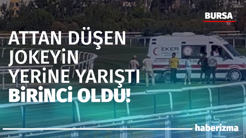 Bursa’daki at yarışlarında attan düşmesi sonucu yaralanan yerine sonraki koşuda