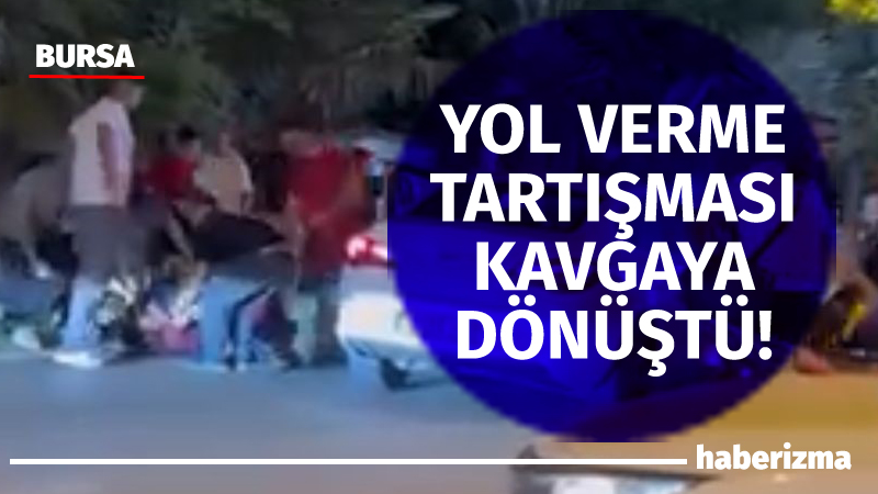Bursa’da yol verme meselesi yüzünden tartışan iki sürücü, kısa sürede