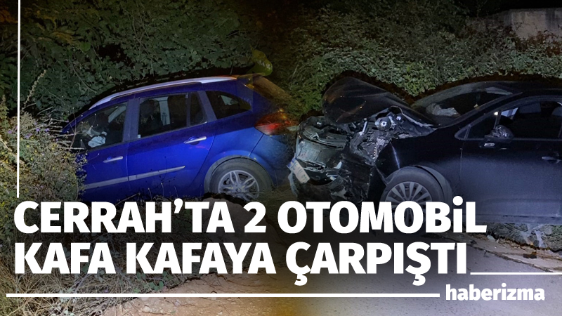 Bursa’nın İnegöl ilçesinde iki otomobil kafa kafaya çarpıştı kazada 4