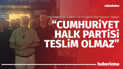Cumhuriyet Halk Partisi (CHP) İnegöl İlçe Başkanı Zemci Şahin, İstanbul