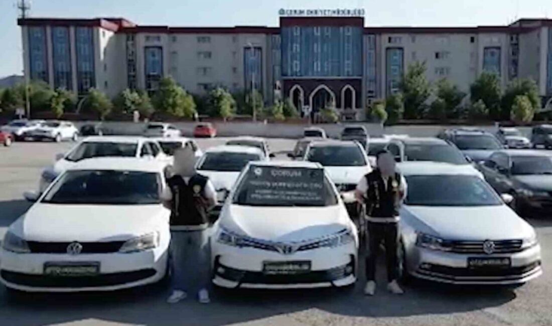 Çorum’da polis ekipleri tarafından, ağır hasarlı araçların kimlik bilgilerini çalıntı