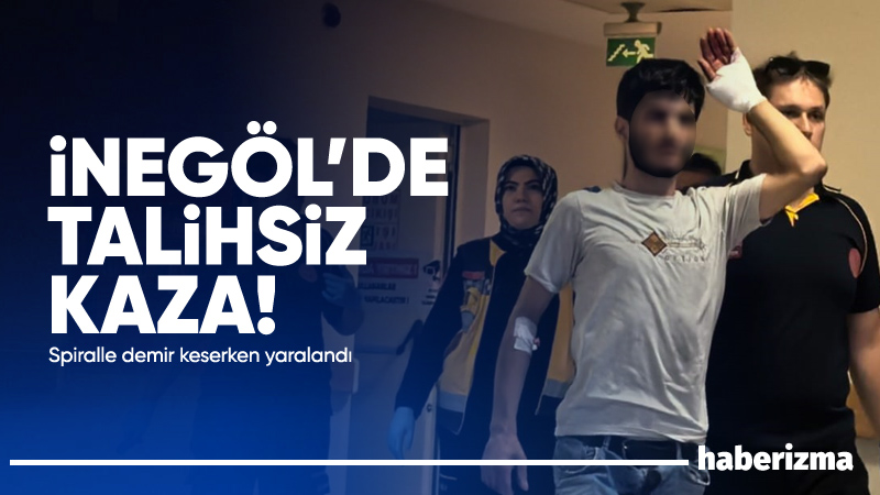 Bursa’nın İnegöl ilçesinde meydana gelen olayda bir şahıs spiralle demir