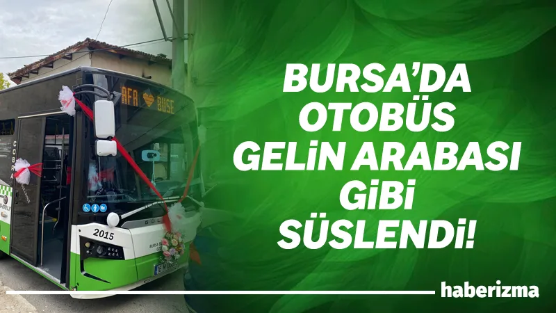 Bursa’nın Orhaneli ilçesinde evlenen Safa ve Buse çiftinin düğün konvoyunda
