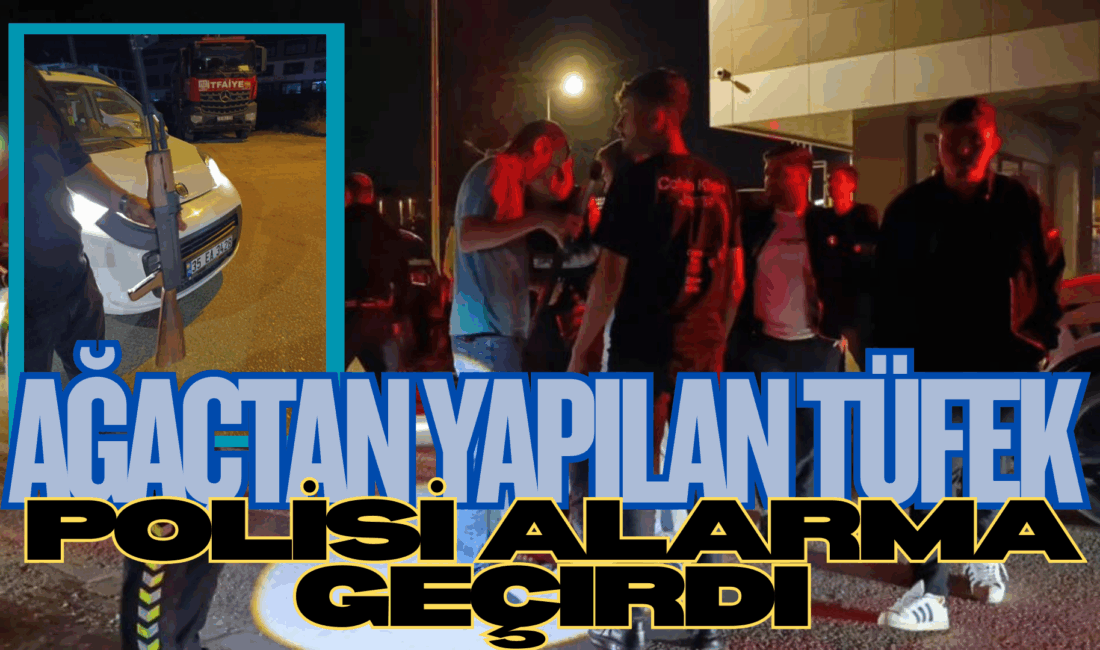 Bursa’nın İnegöl ilçesinde araçtan çıkan ahşaptan yapılmış keleş diye tabir