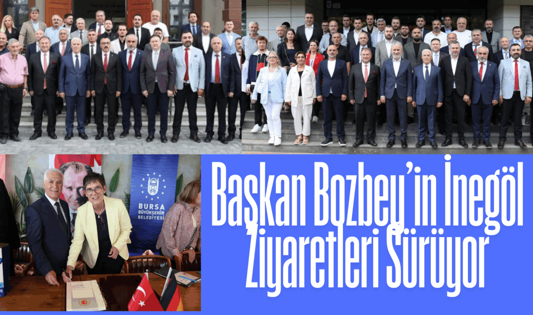 Bursa Büyükşehir Belediye Başkanı Mustafa Bozbey yoğun İnegöl pogramında ziyaretlere