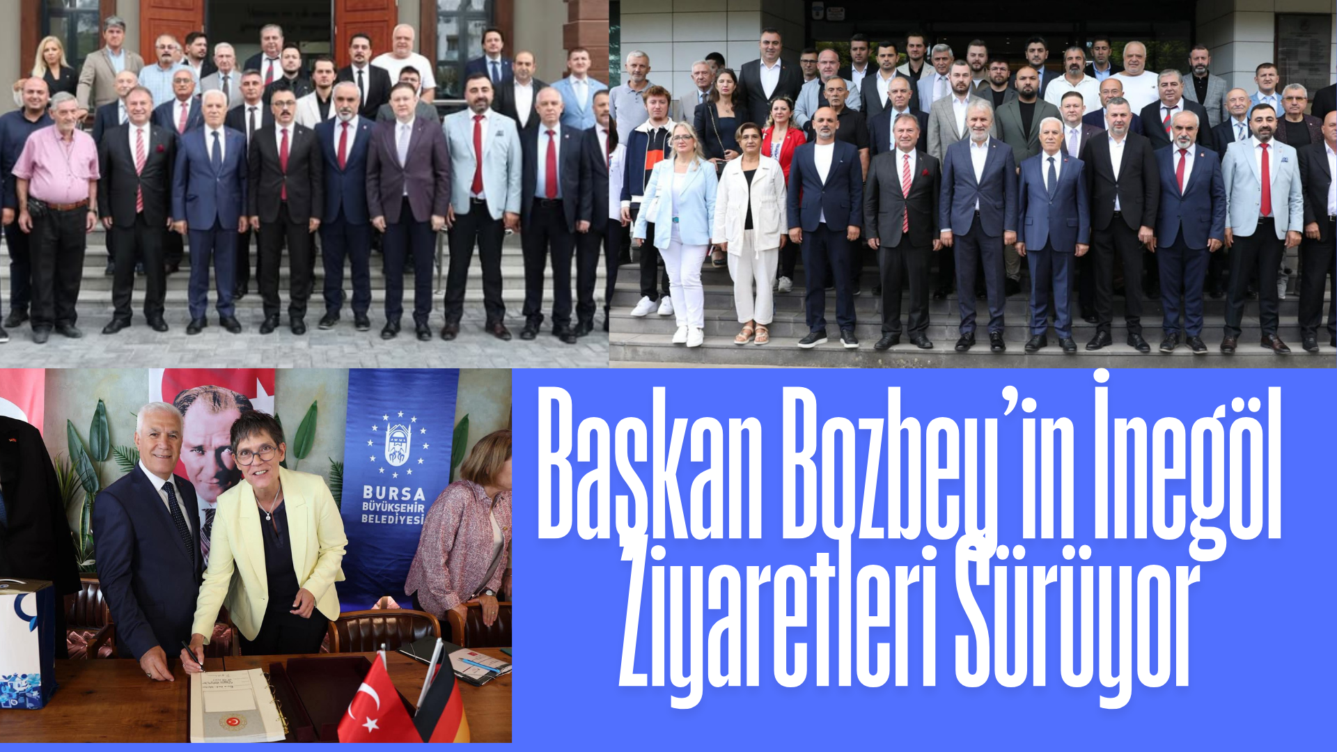 Bursa Büyükşehir Belediye Başkanı Mustafa Bozbey yoğun İnegöl pogramında ziyaretlere