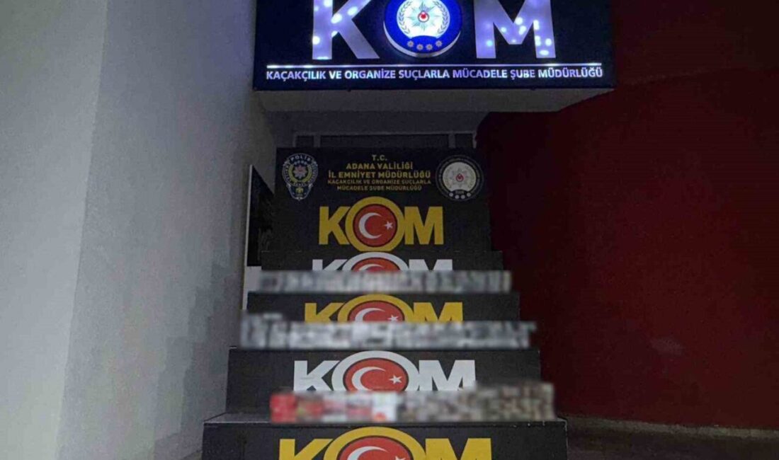 Adana’da polis tarafından yapılan operasyonda 4 bin paket kaçak sigara