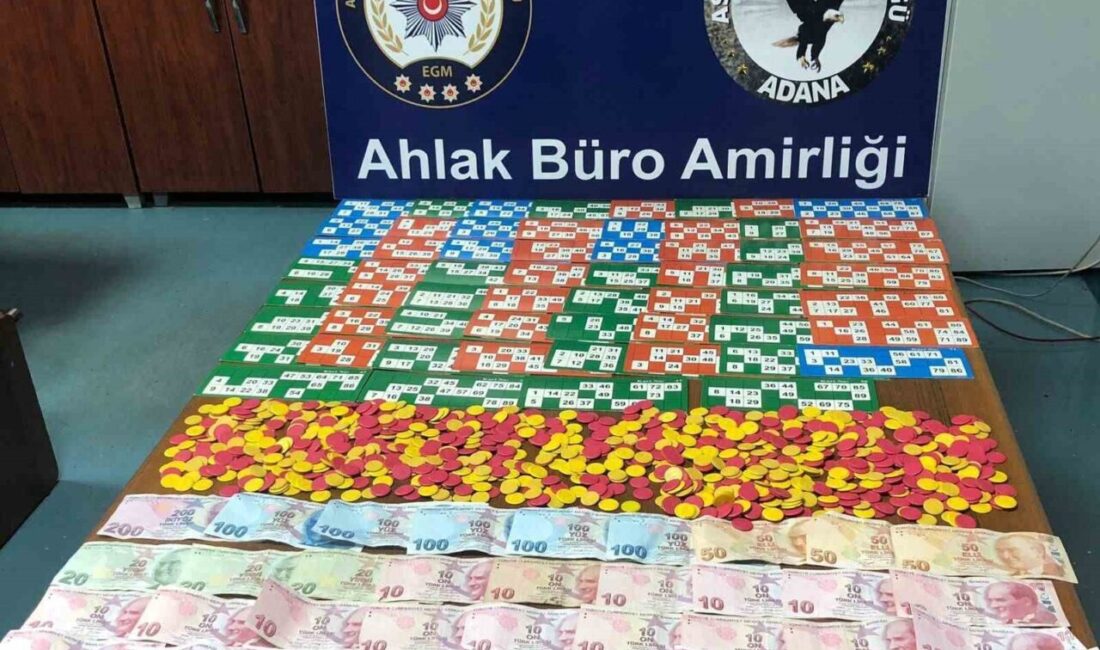 Adana’da polis, 8 ay içinde 105 işyerine kumar baskını düzenledi.