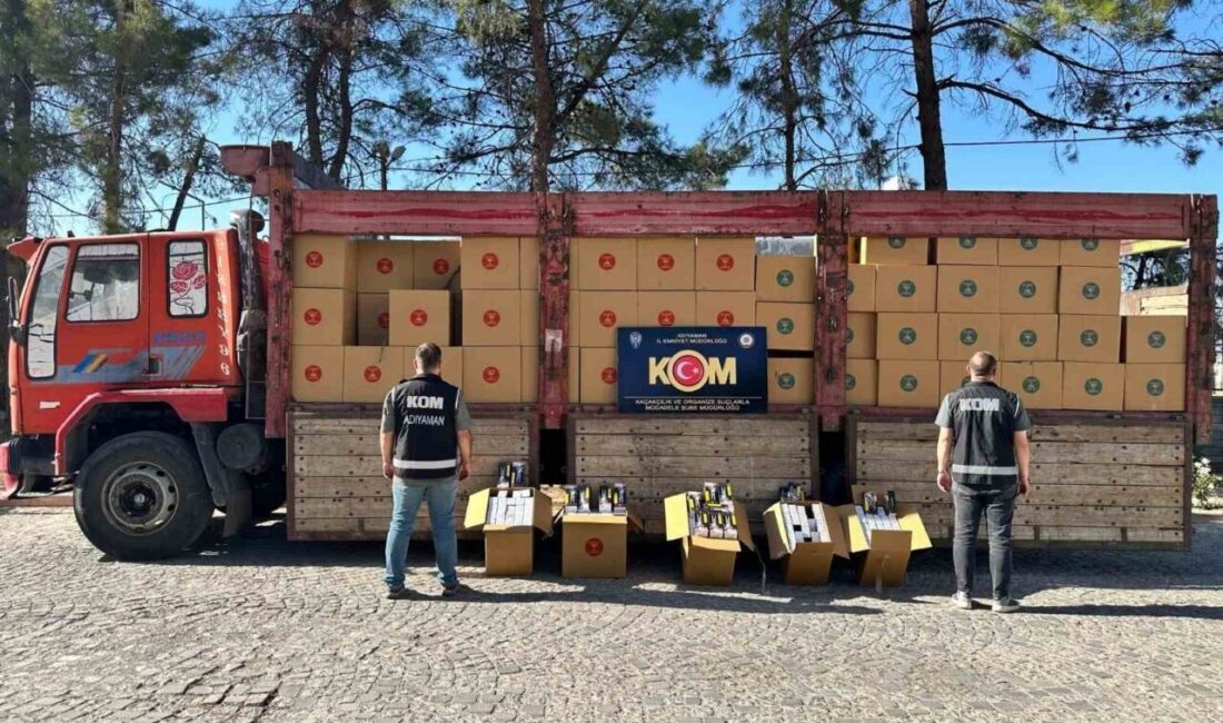 Kaçakçılık ve Organize Suçlarla Mücadele Şube Müdürlüğü ekiplerince Adıyaman’da düzenlenen