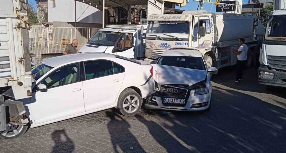 Adıyaman’ın Gölbaşı ilçesinde 4 araç bir birine girerek zincirleme trafik