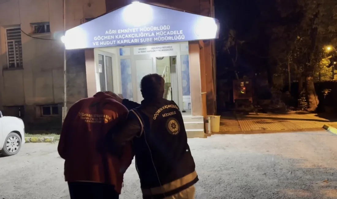 Ağrı’da düzensiz göçmenlerin barındırıldığı adrese düzenlenen operasyonda 6 yabancı uyruklu