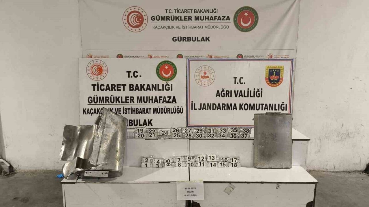 Gürbulak Gümrük Sahası’nda gerçekleştirilen operasyonda, tırın yakıt deposuna gizlenen 11