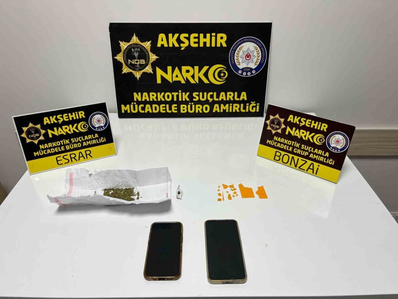 Konya’nın Akşehir ilçesinde polisin düzenlediği uyuşturucu operasyonunda gözaltına alınan 6